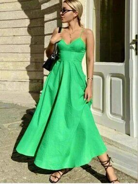 Zara Green Midi Dress